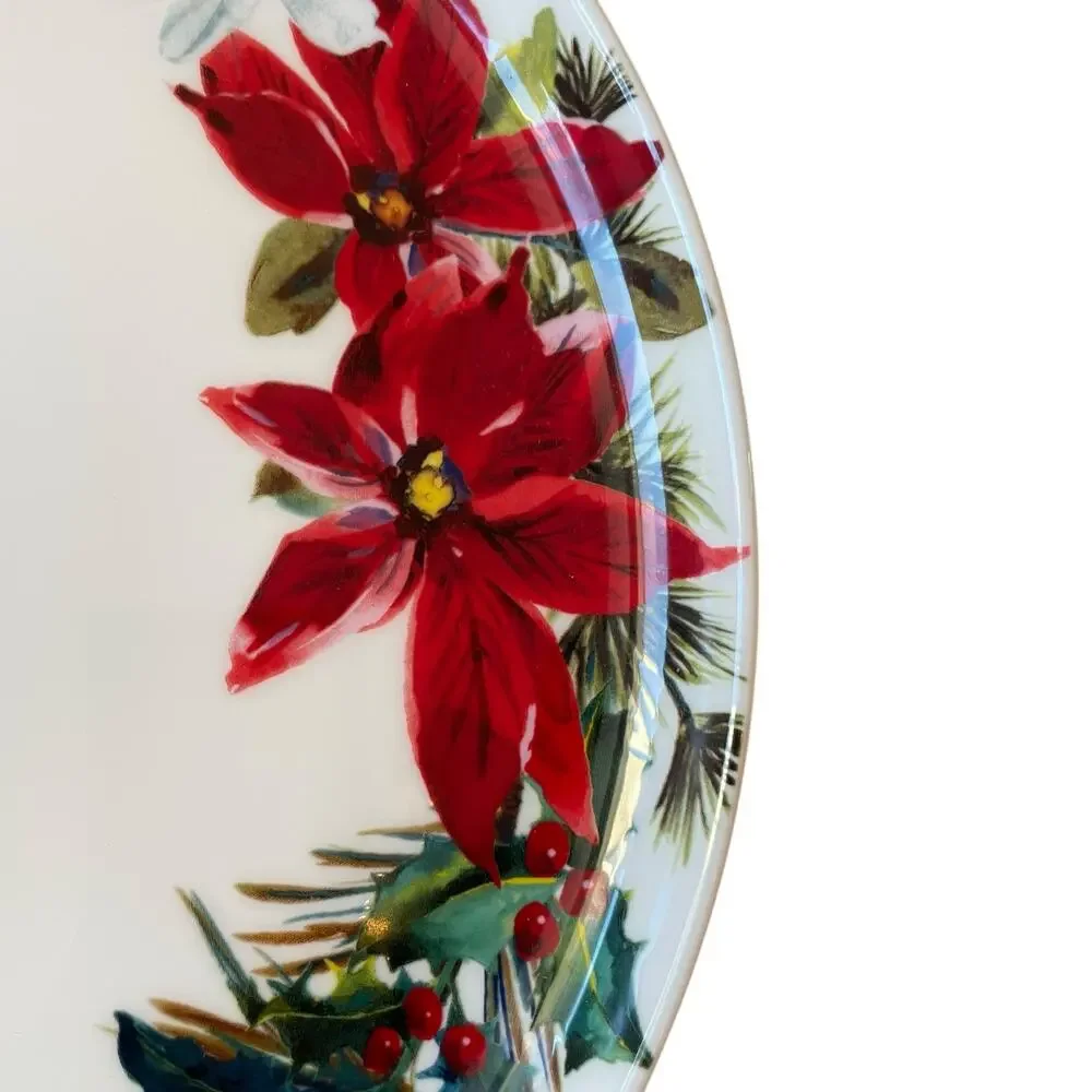Mikasa Christmas HOPE JOY Fine China 11in Holiday Dinner Plates Set of 4 New
